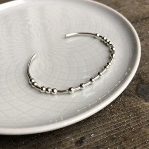 FUCK CANCER Morse Code Adjustable Solid Sterling Bracelet