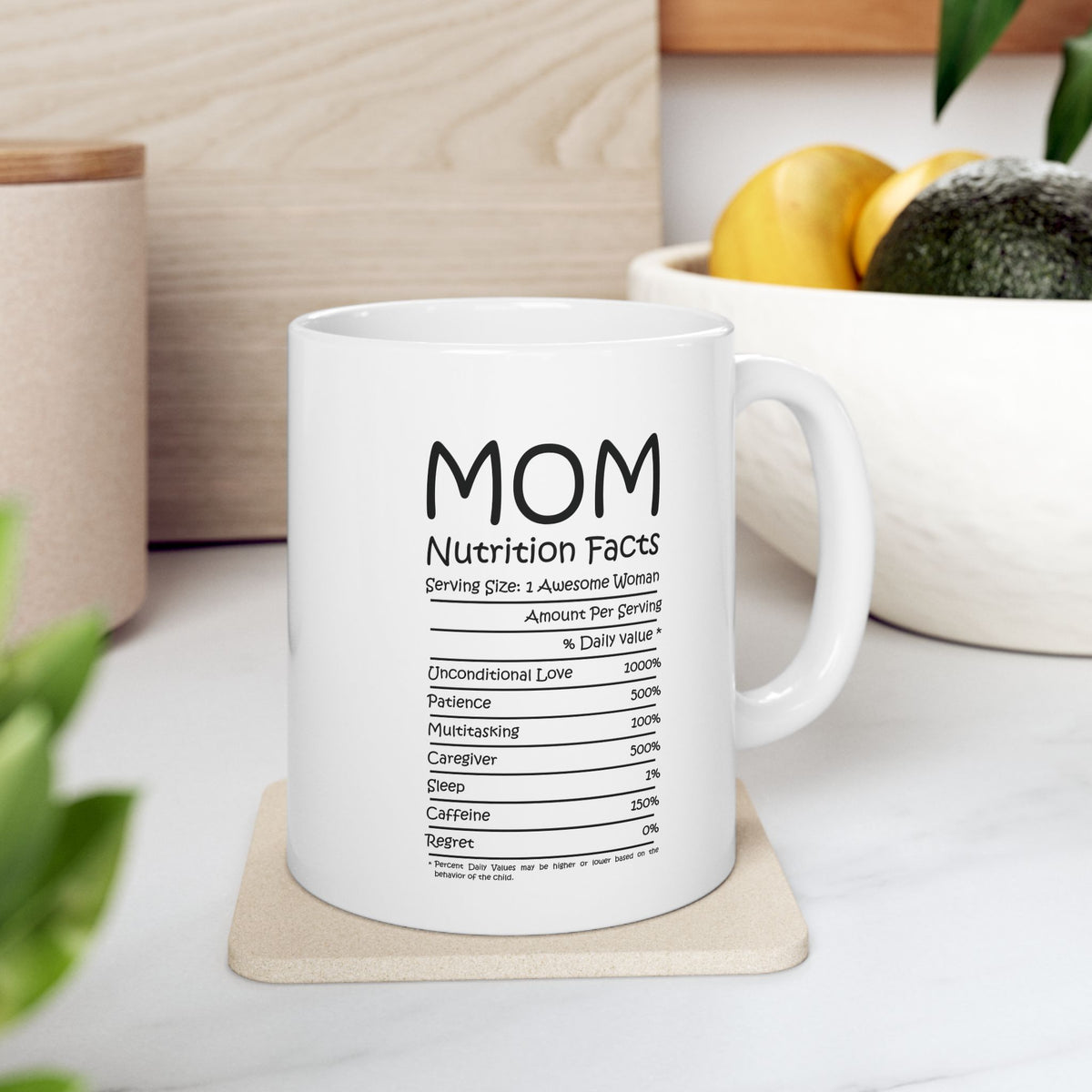 Best Mom Ever Nutrition Facts Ceramic Mug 11 oz