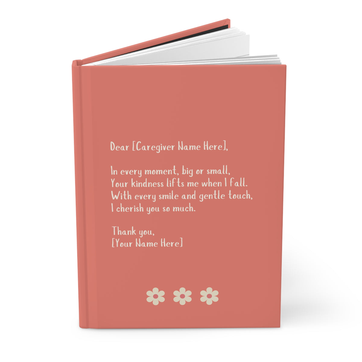 Personalized Caregiver Thank You Journal – A Thoughtful Gift for Caregivers