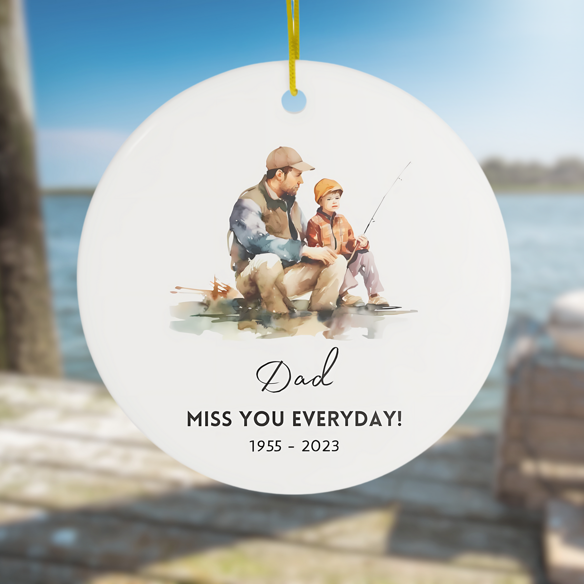 Personalized Ceramic Ornament, Dad Everyday