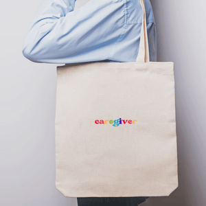 Caregiver Rainbow Tote Bag