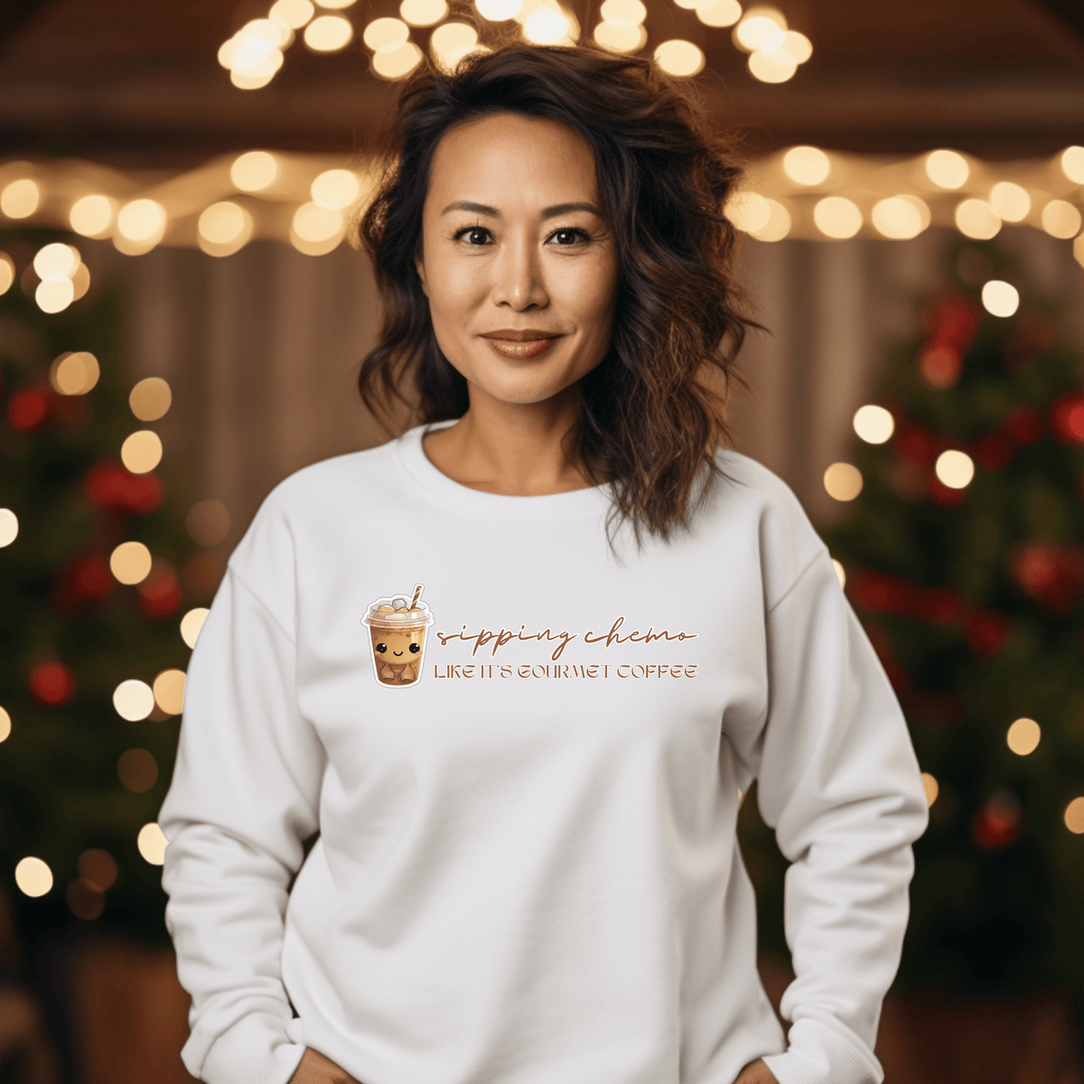 Chemo Warrior Vibes: Sip &amp; Heal Sweatshirt