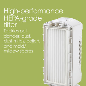TrueAir® Compact Air Purifier with HEPA Filter, White