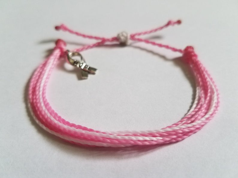 Breast Cancer Awareness Multistrand Bracelet