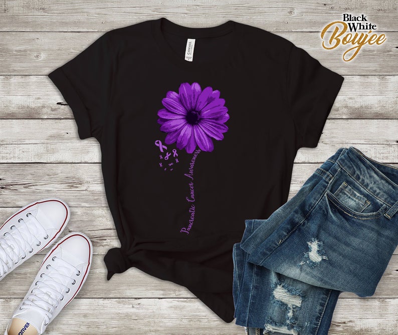 Pancreatic Cancer Awareness T-Shirt Pretty Support Gift