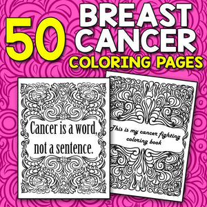 BEST VALUE 50 Breast Cancer Coloring Pages: Fighting Cancer Coloring Book for Adults