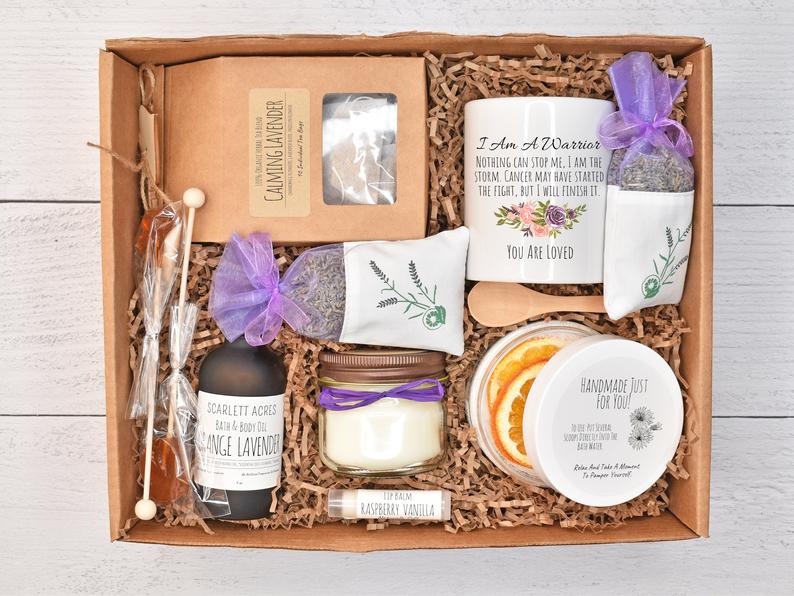 Taking Cancer A Day at A Time Cancer Pamper Pack Cancer Comfort Box Cancer  Care Box Chemo Care Package Breast Cancer Gifts 