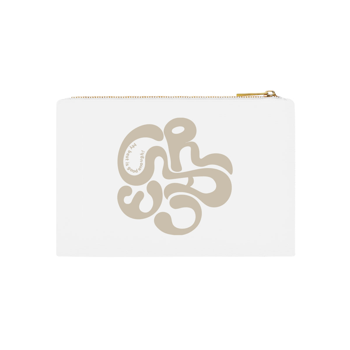 Grace, My Best is Good Enough! Cosmetic Bag (Sand) - My CareCrew