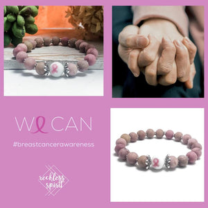 Limited Edition Breast Cancer Awareness Womens Stretchy Bracelet