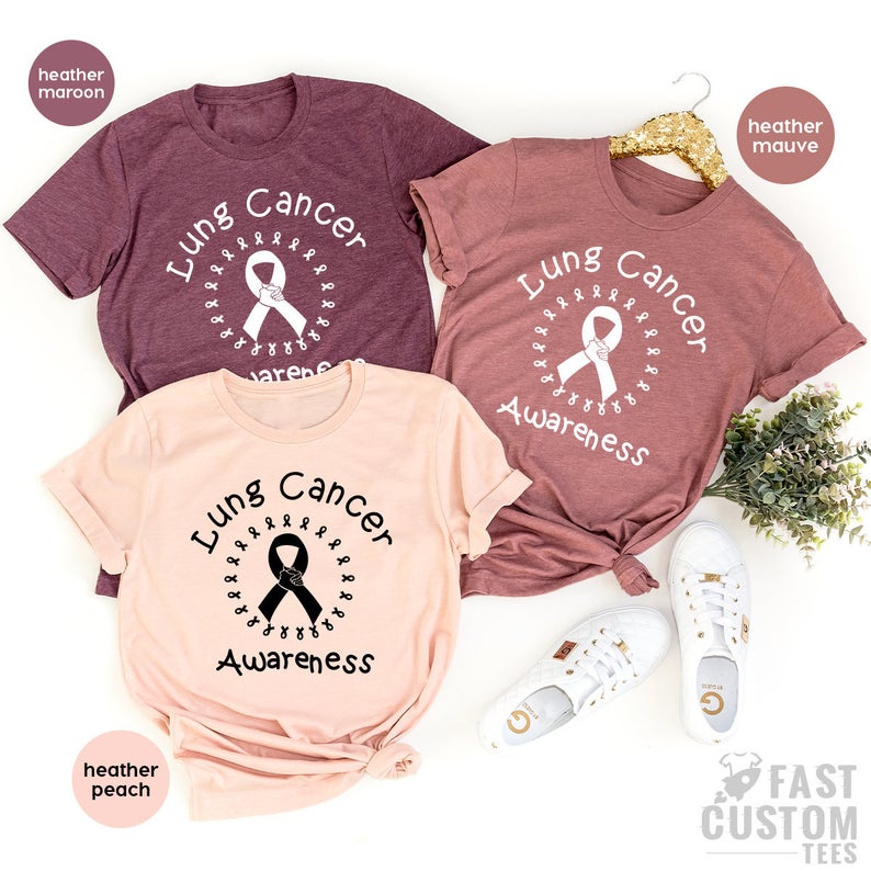 Lung Cancer Awareness Tee, Cancer Support Shirt