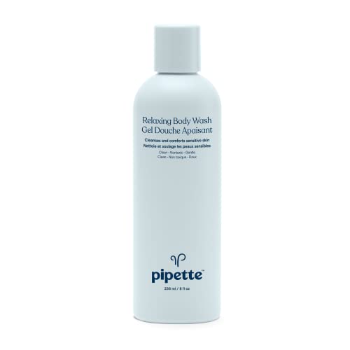 Pipette Relaxing Body Wash - Plant-derived Moisturizing Squalane, Aromatherapeutic Citrus &amp; Geranium, Ideal Pregnant Mom Gifts or Pregnancy Gift, 8 fl oz