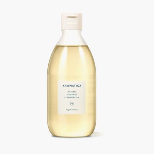 Natural Coconut Cleansing Oil, Vegan, EWG VERIFIED, Makeup Removing Oil and Hydrating Cleanser, Moisture-locking, Dry to Sensitive Skin 10.14oz / 300ml, By AROMATICA - My CareCrew