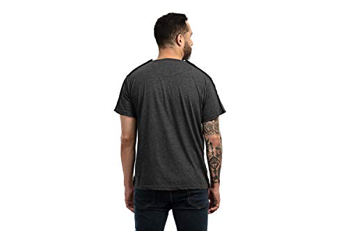 MAI Post Shoulder Surgery Shirts | Chemo Clothing | Short Sleeve Shirt Men Charcoal