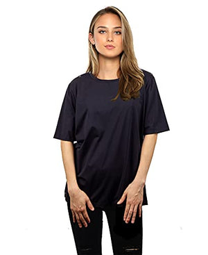 Shoulder Surgery Shirts, Unisex Rehab Shirt with Discreet Shoulder Snaps, Chemo Clothing, Short Sleeve Shirt Men & Women (Black, Medium)