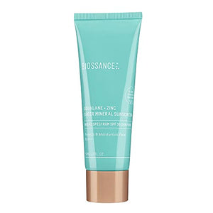 Biossance Squalane + Zinc Sheer Mineral Sunscreen. Nontoxic SPF 30 PA+++ Zinc Oxide Sunscreen That Protects and Hydrates Sensitive Skin. Lightweight, Non-Greasy and Reef-Safe (1.7 ounces)