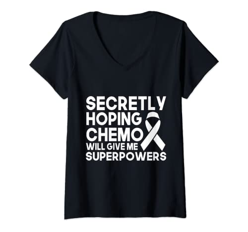 Secretly Hoping Chemo Will Give Me Superpowers V-Neck T-Shirt