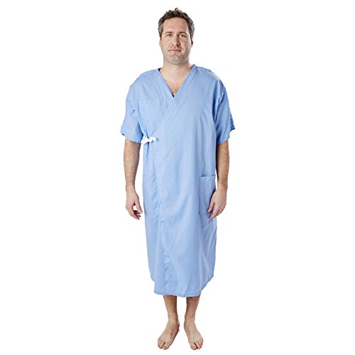 Care+Wear Hospital Patient Gown - Reversible Hospital Gowns for Women and Men