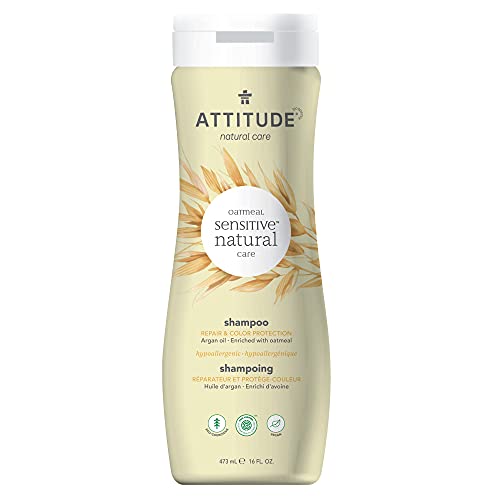 ATTITUDE Hair Shampoo, EWG Verified, Plant- and Mineral-Based Ingredients, Vegan and Cruelty-free Beauty and Personal Care Products, Color-Treated, Sensitive Skin, Argan Oil, 16 Fl Oz