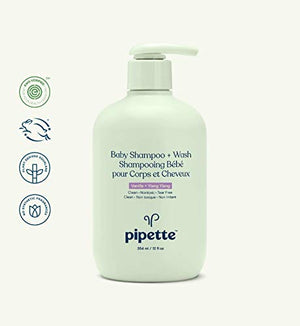 Pipette New Formula Baby Shampoo + Wash Vanilla + Ylang Ylang Aroma, 12fl oz