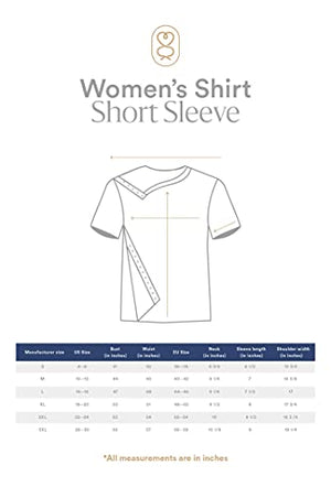 MAI Post Shoulder Surgery Shirts | Chemo Clothing | Women Short Sleeve Shirt | Easy Snaps on Shirt Sides and Full Arm Opening | Soft Fabric | Dialysis Clothing Heather Charcoal | Adaptive Clothing