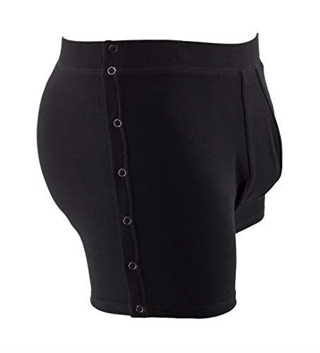 RENOVA MEDICAL WEAR Post Surgery Underwear - Men&#39;s - Tearaway Underwear Large Black