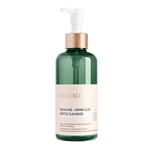 Biossance Squalane + Amino Aloe Gentle Cleanser. Foaming Gel Face Wash to Deeply Clean Pores and Remove Makeup. Hydrating, Non-Stripping Formula (6.76 fl oz)
