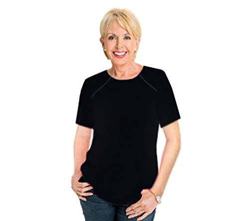 Comfy Chemo Women&#39;s Short Sleeve Shirts (X-Large, Black) - My CareCrew