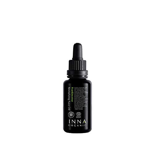 Inna Organic FRANKINCENSE REVITALIZING FACE OIL, Anti-aging, Wrinkle Care, Moisturizing, Luxury Clean Beauty, Certified Organic, 1 fl. oz.