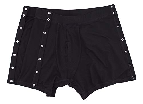 RENOVA MEDICAL WEAR Post Surgery Underwear - Men's - Tearaway Underwear Large Black