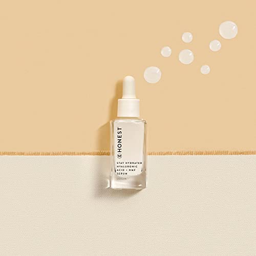 Honest Beauty Stay Hydrated Hyaluronic Acid + NMF Serum with 3 Types of Hyaluronic Acid | EWG Certified + Dermatologist Tested | Vegan + Cruelty Free | 30 mL