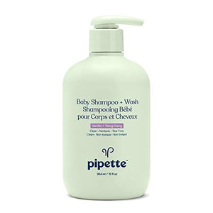 Pipette New Formula Baby Shampoo + Wash Vanilla + Ylang Ylang Aroma, 12fl oz