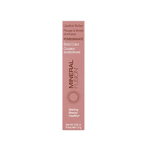 Mineral Fusion Lipstick Butter 0.06 Packaging May Vary, Pomegranate, 0.1411 Ounce