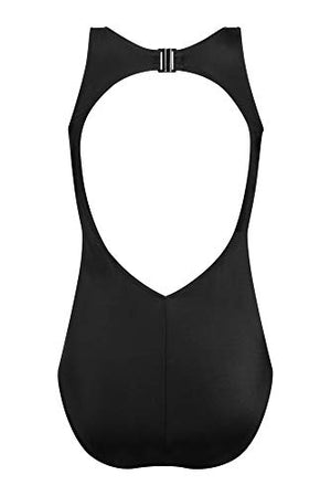 Amoena Women's Andalusia One-Piece High Neckline Pocketed Mastectomy Swimsuit, Multi, 10B