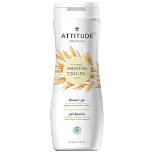 ATTITUDE Sensitive Skin, Hypoallergenic Moisturize & Revitalize Body Wash, Argan Oil, 16 Fluid Ounce