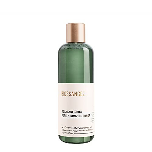 Biossance Squalane + BHA Pore Minimizing Toner. Get Visibly Clearer, Smaller-Looking Pores. Gently Exfoliates and Hydrates for Smooth, Refreshed Skin (4.5 fl oz)