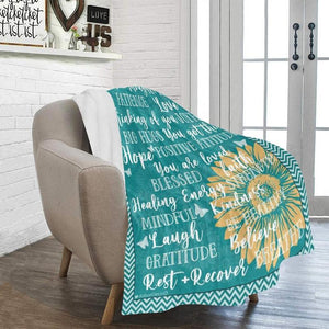 You Got This - Healing Message Throw Blanket with Sunflowers - 50