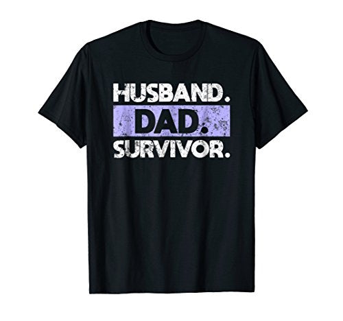 Husband Dad Survivor T Shirt Men