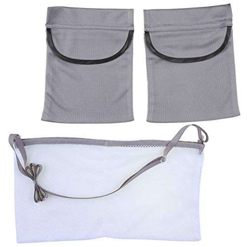 Adjustable Mastectomy Draain Holder Drainage Pouch with Shower Bag for Breast Surgery Mastectomy Breast Reduction Augmentation Post-Surgery Recovery Support Patient Care Kit (Gray)