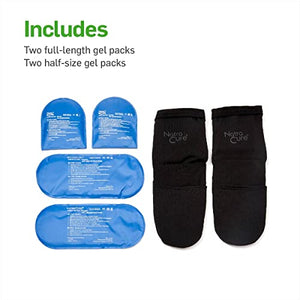 NatraCure Cold Therapy Socks - Reusable Gel Ice Frozen Slippers for Feet, Heels, Swelling, Edema, Arch, Chemotherapy, Arthritis, Neuropathy, Plantar Fasciitis, Post Partum Foot - Size: Large