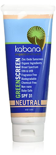 Green Screen Organic Sunscreen Zinc Oxide SPF 31 Tinted Neutral - Soy-Free - Vegan - Gluten-Free - 8oz/230g As 2x4oz