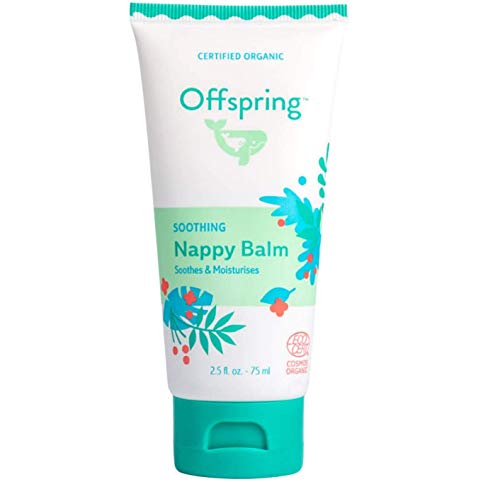 Offspring Baby Nappy Balm, Soothes and Moisturizes Dry Skin, Dry Lips, Baby Bums, Mothers Nursing Area and Cuticles(2.5 Fluid Oz)