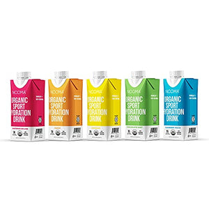 NOOMA Organic Electrolyte Sports Drink | Electrolyte Drink with Organic Coconut Water | Workout Hydration Drink with No Added Sugar | 30 Calories | Pack of 12 Sports Drinks (16.9oz) | Variety Pack