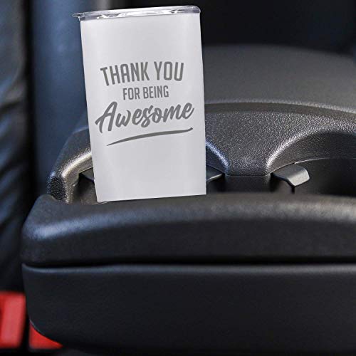 Thank you for Being Awesome 20oz Stainless Steel Tumbler (White)