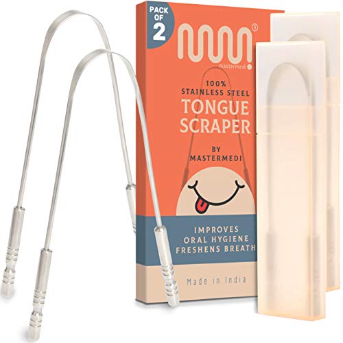 Tongue Scraper with Travel Case - 2 Pack