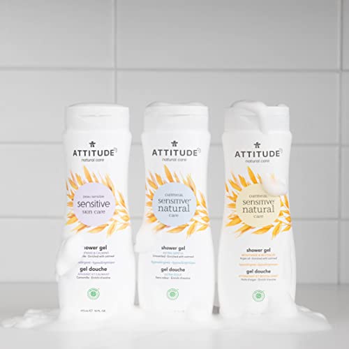 ATTITUDE Sensitive Skin, Hypoallergenic Body Wash, Fragrance-free, 16 Fl. Oz. (Packaging May Vary)