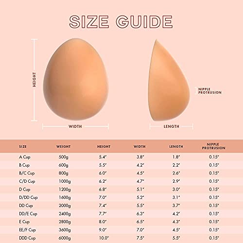 Strap on Silicone Breast Forms Fake Boobs For Cosplay Mastectomy 1200g C+  Cup 
