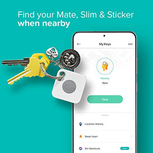 Tile Essentials (2020) 4-pack (1 Mate, 1 Slim, 2 Stickers) - Bluetooth Tracker & Item Locators for Keys, Wallets, Remotes & More; Easily Find All Your Things