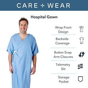 Care+Wear Reversible Hospital Gowns for Women and Men