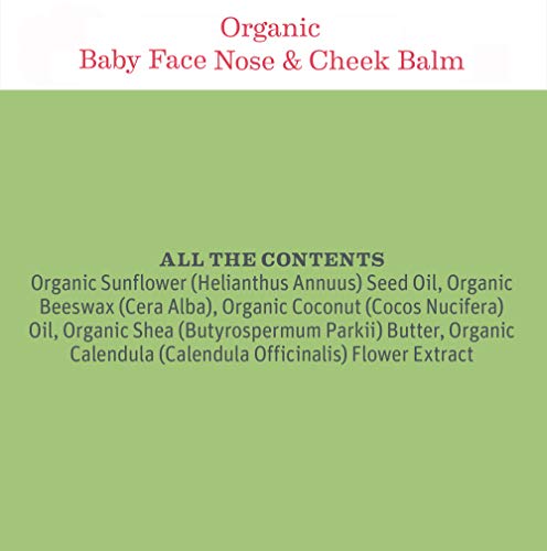 Organic Baby Face Nose &amp; Cheek Balm for Dry Skin by Earth Mama | Natural Petroleum Jelly Alternative, 2-Fluid Ounce
