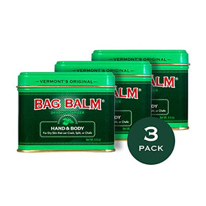 Vermont's Original Bag Balm for Dry Chapped Skin Conditions (8 Ounce Tin (3 Pack))